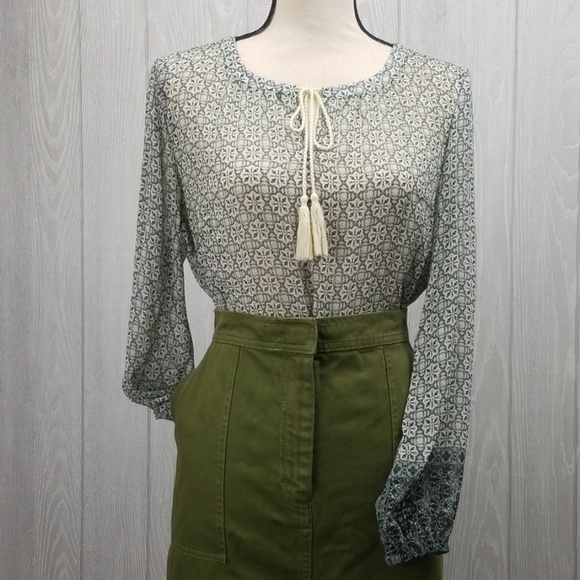 Rose & Olive | olive semi sheer top - Picture 6 of 6